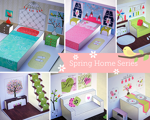 paper doll house spring series